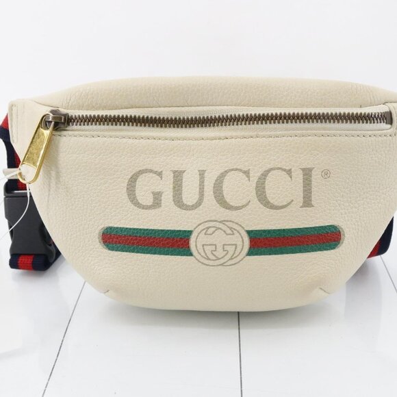 Gucci Handbags - Gucci Grained Calfskin Small Logo Belt Bag